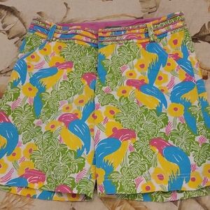 Lilly Pulitzer Tropical Toucan Print Vintage Women's Shorts